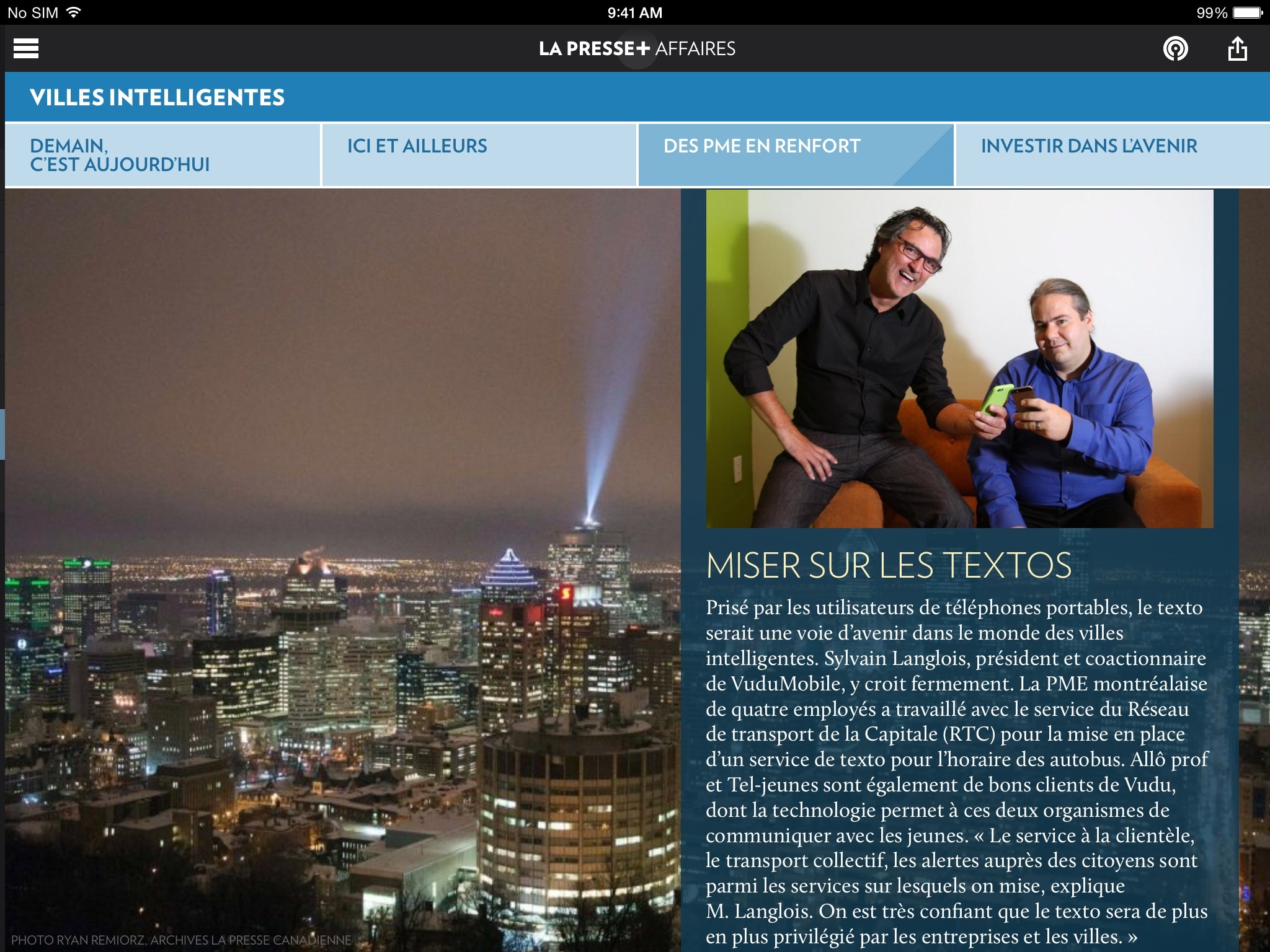 La Presse article on VUDU Mobile Web application by Appwapp