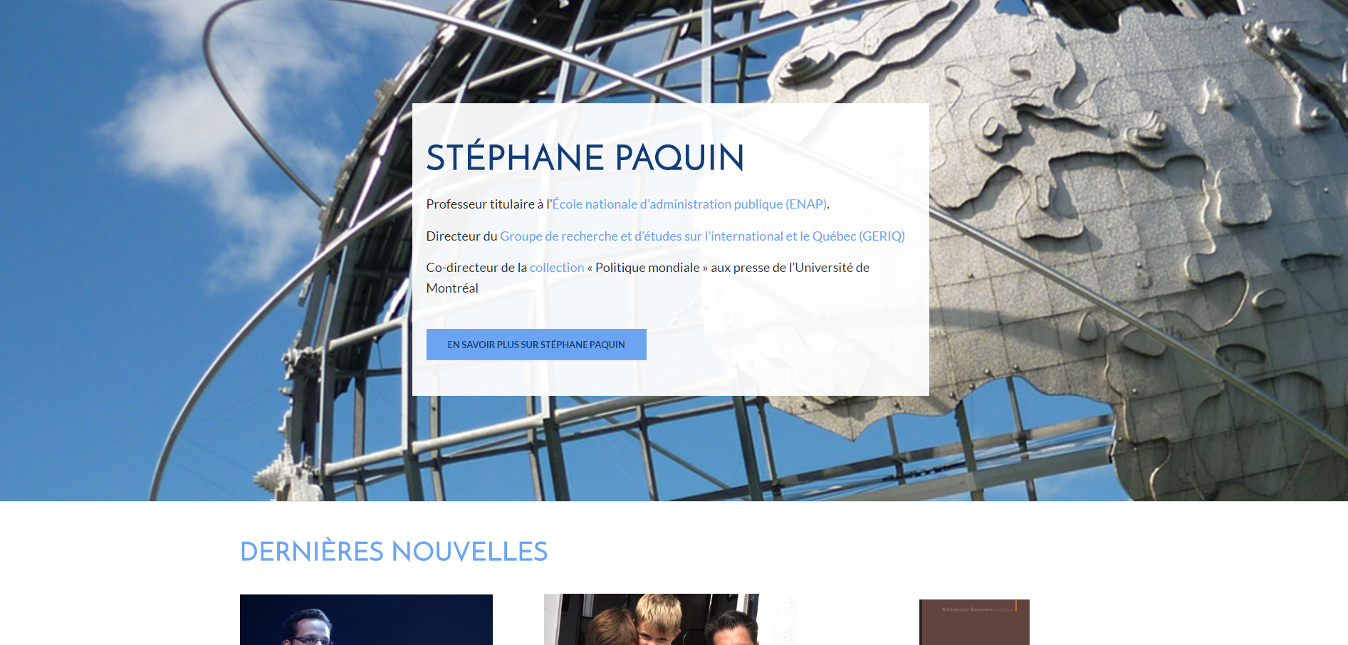 Stéphane Paquin website by Appwapp