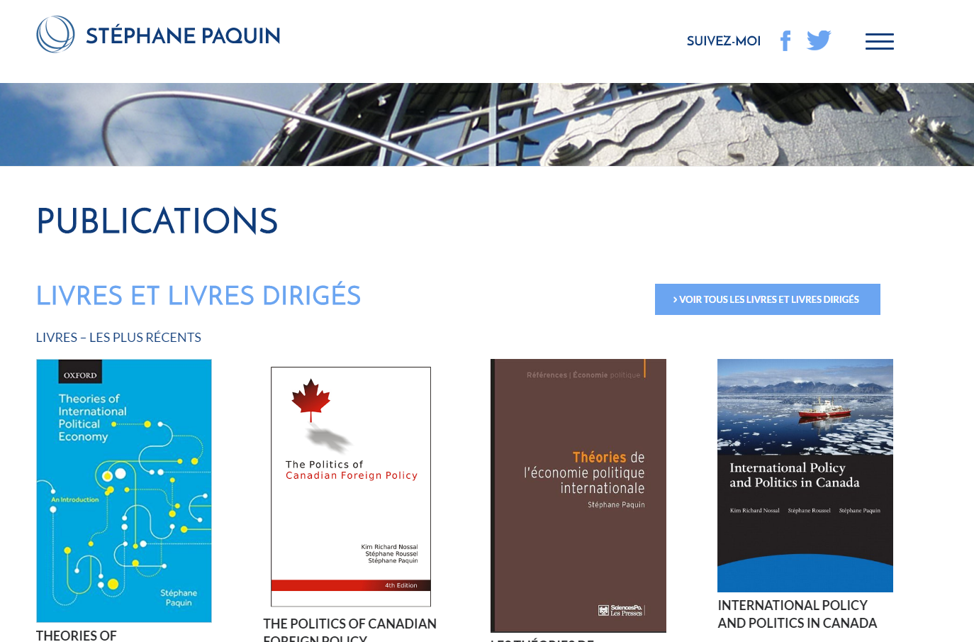 Publications de Stéphane Paquin - Site web par Appwapp